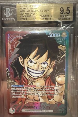 monkey d luffy op01-003 alt art leader romance dawn pre eratta